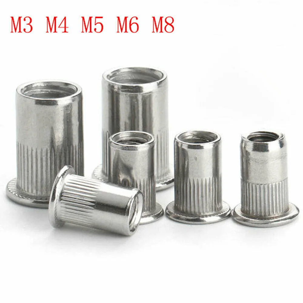 

2019 auto parts in silver 1*Storage box 150pcs Aluminum Rivet Nut Kit Metric Rivnut Nutsert Assort M3 M4 M5 M6 M8