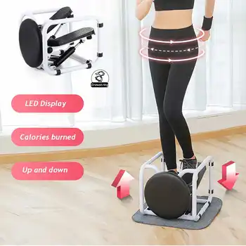 

Multifunction LED Display Stepper Pull Rope Stair Air Climber Aerobic Steppers Pedal Fitness Equipment Home Gym Mini Treadmills