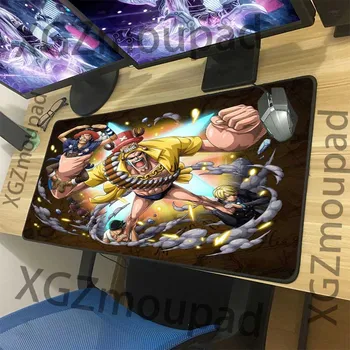 

XGZ Large Mouse Pad Black Precision Lock Edge Anime One Piece Robot Computer Custom Personality Table Mat Speed Rubber Non-slip