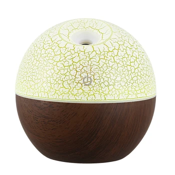 

-Mini Usb Air Humidifier Electric Aroma Diffuser Aromatherapy Essential Oil Cool Mist Maker 7 Color Light Deep Wood Grain