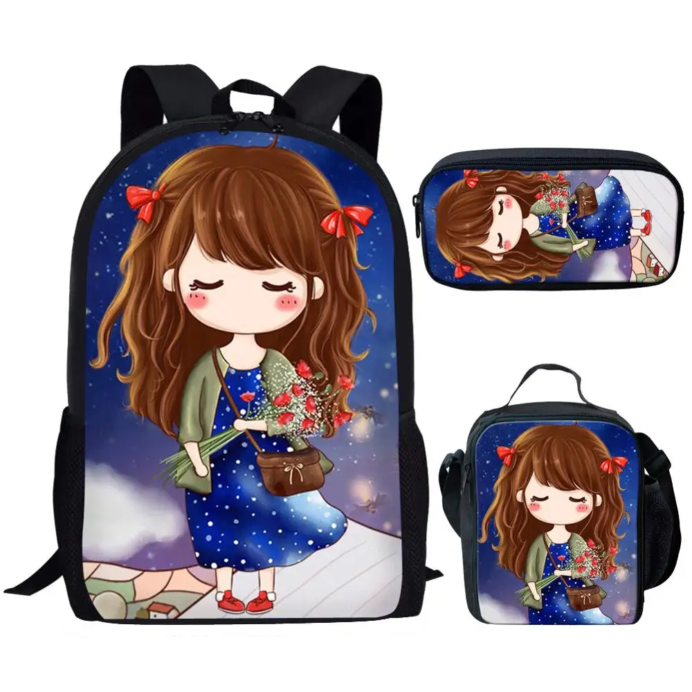 Twoheartsgirl школьная сумка с рисунком принцессы для девочек, набор для девочек-подростков, милая школьная сумка для учеников начальной средней школы, детская школьная сумка - Цвет: Z5576CGK