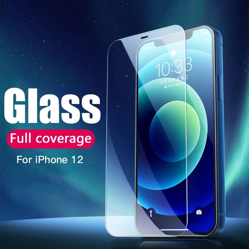 

Full Cover Glass Screen Protector For iPhone 12 Pro Max 11 XS Max Protective Tempered Glass For iPhone XR X 7 8 6S 6 Plus