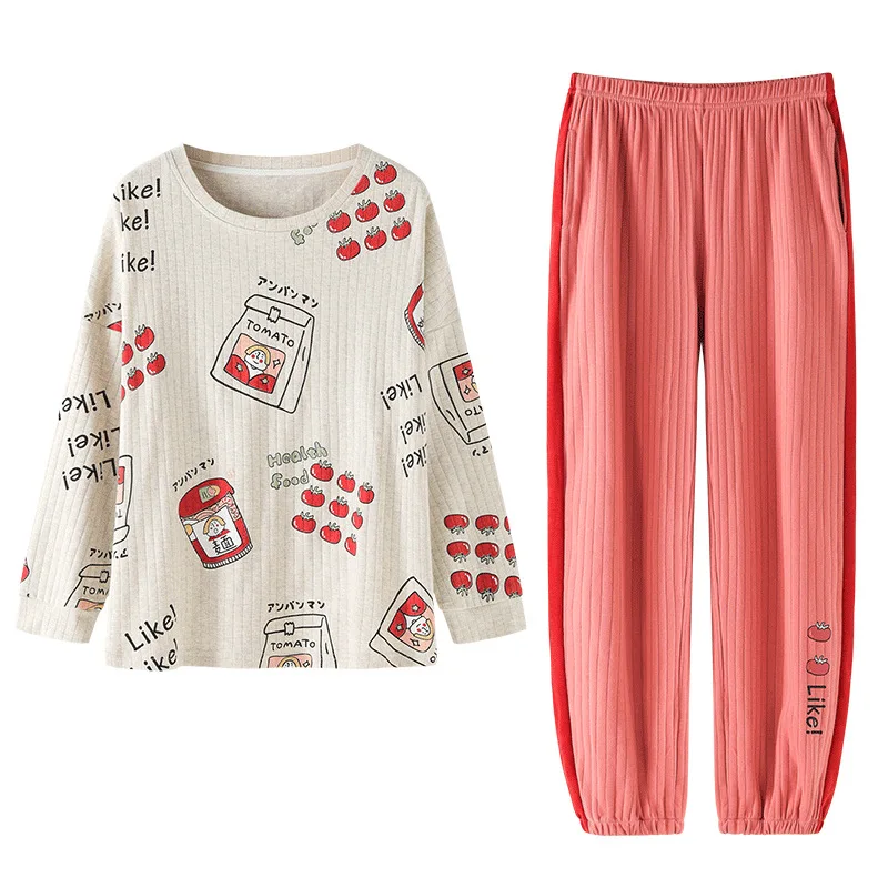 

Autumn two-piece cotton ladies home wear 2020 new long-sleeved sweet and cute princess style pajamas set