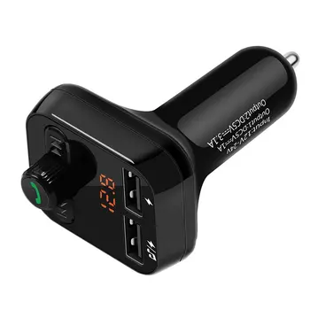 

Auto MP3 Player U Disk Type Dual USB Charging Cigarette Lighter FM Transmitter Handsfree Car Kit Digital Display