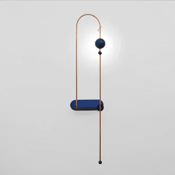 

modern light gooseneck crystal luminaria abajur glass ball crystal bedside corridor aisle cabecero de cama wall lamp