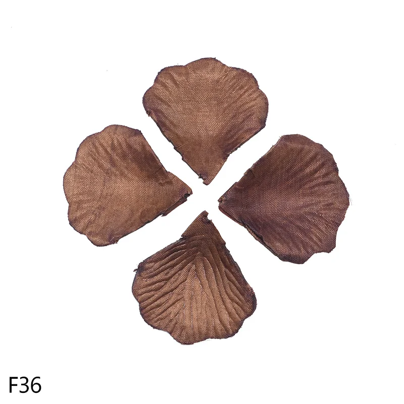 F36 500/1000pcs 5*4.5CM Romantic Artificial Flowers Colored Silk Rose Petal Fake Rose Flower For Wedding Marriage Room Decor Supplie - Цвет: F36
