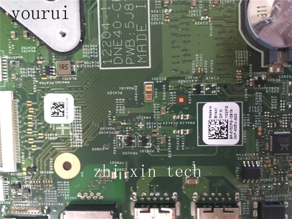 Yourui-placa-mãe para Laptop Dell 14r 3421 122041 Pwb: 5j8y4 Rev: A00 com I33217u Cpu Totalmente Testado - Imagem 4
