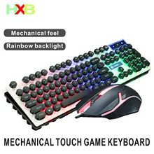 Keyboard Mouse Backlit Gaming Mouse And Keyboard Waterproof Luminous Mouse Keyboard Punk Keyboard And Mouse Combo For PC Gamer