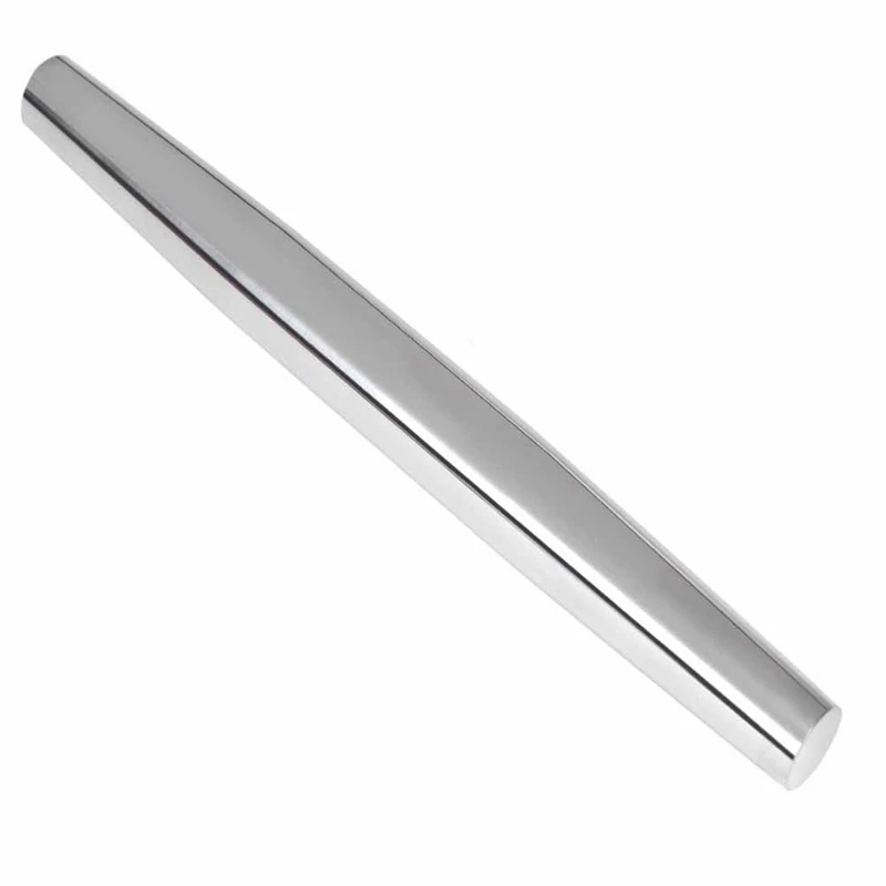 304 Stainless Steel Rolling Pin Dough Pressed Dough Stick Household Pizza Skin Noodle Bar Baking Tool Rolling Pin Non Stick
