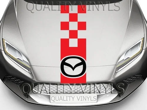 

For MAZDA HOOD RACING STRIPES 2 3 5 6 7 8 RX7 RX8 MX5 323 MIATA MPS STICKERS