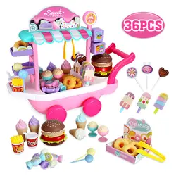 Веселая детская коляска для мороженого, детские развивающие кухонные игрушки, ролевые игровые наборы для еды