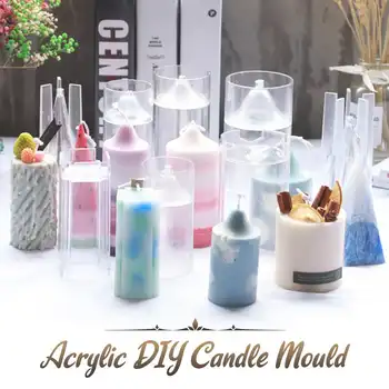 

1pcs Reusable Candle Mould Handmade Craft Fashion Christmas Aroma Candle Gypsum Making Candle Mold DIY Homemade Soap Mould