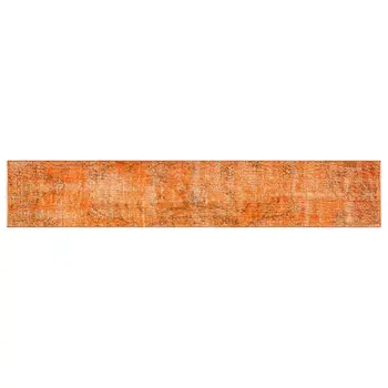 

Handmade Orange Vintage Overdyed English Runner Rug 049x271 Cm-1'7''X8'11''