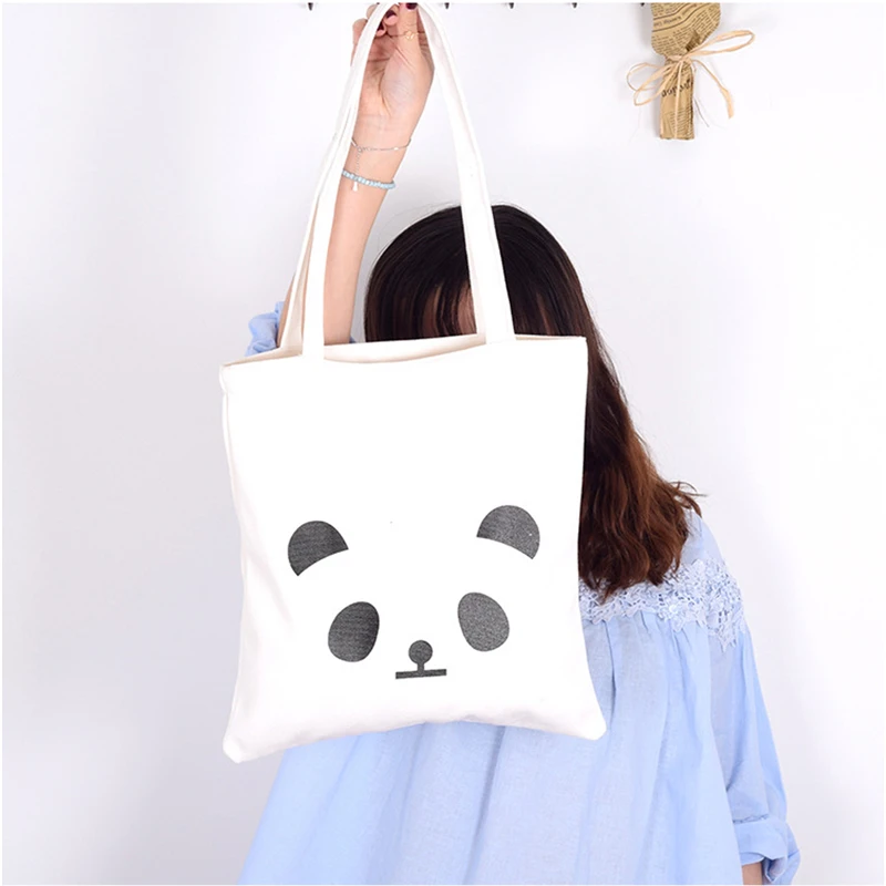 Милая мультяшная панда Портативная сумка модная Большая вместительная сумка для покупок креативная уличная дорожная прочная сумка через плечо