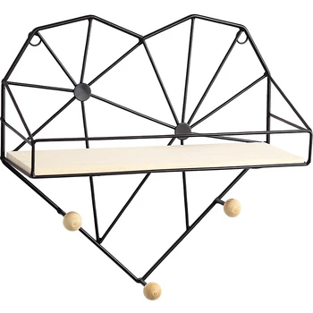 

Modern Iron Heart-shaped Shelf Organizer Metal Wall Mount Storage Display Rack
