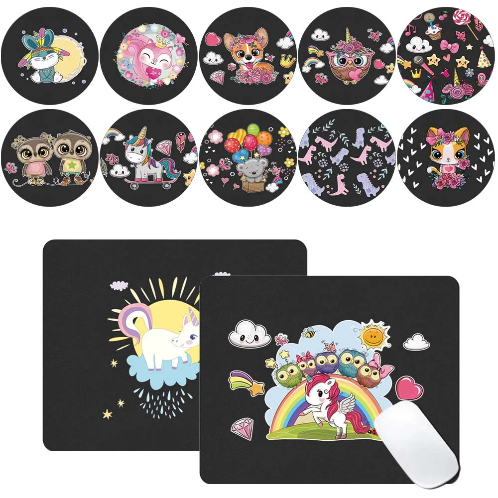 

Computer Mouse-pad Smooth Game Laptop Mouse Pad Cute EVA Pattern Smooth Waterproof PU Leather Durable Gaming Mouse Mat
