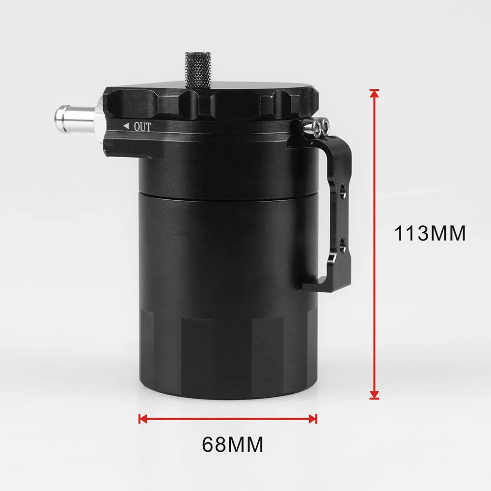

Oil Breather Catch Can Baffled Petrol Diesel Turbo Tank Reservoir Filter Kit Set