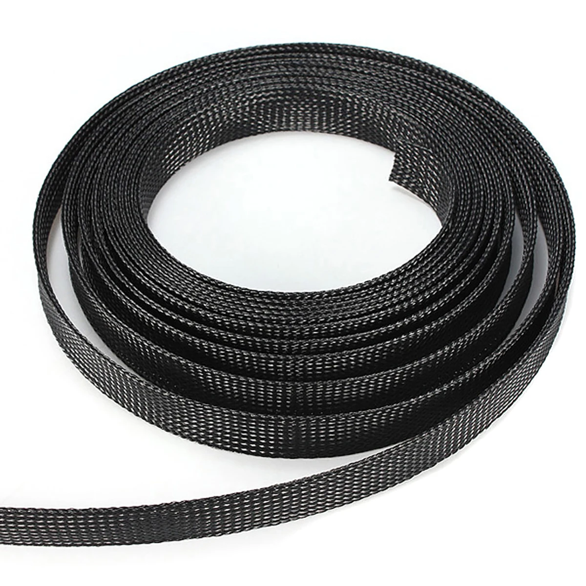 10m Length Braided Cable Sleeve 6/8/10/12/15mm Diameter Black Wire Wrapper Protecting PET Nylon Cable Sleeves Mayitr