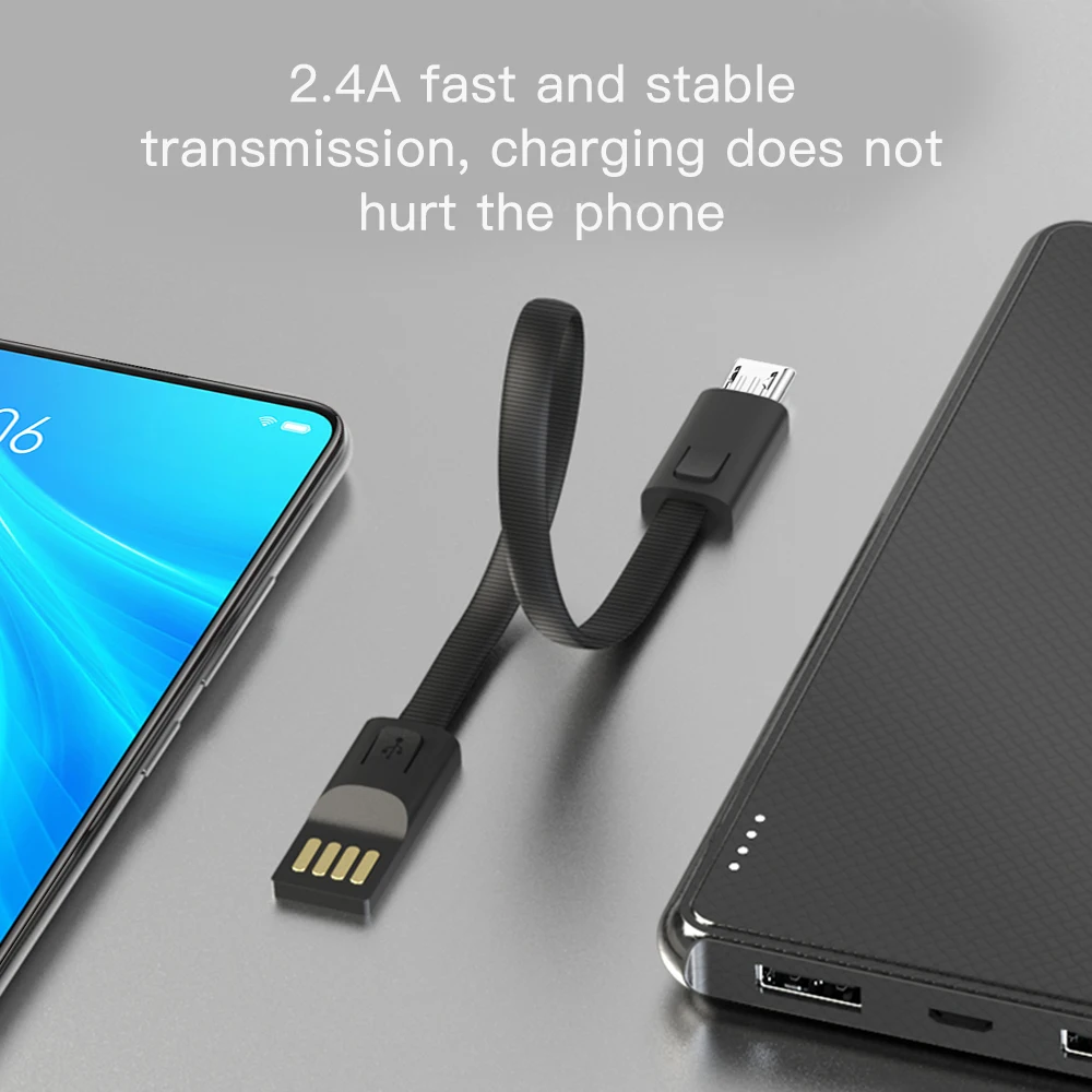 Переносной микро USB кабель брелок кабели для передачи данных 2.4A зарядное устройство с быстрой зарядкой, USB кабель для передачи данных для смартфон Android телефона Зарядка через usb шнур