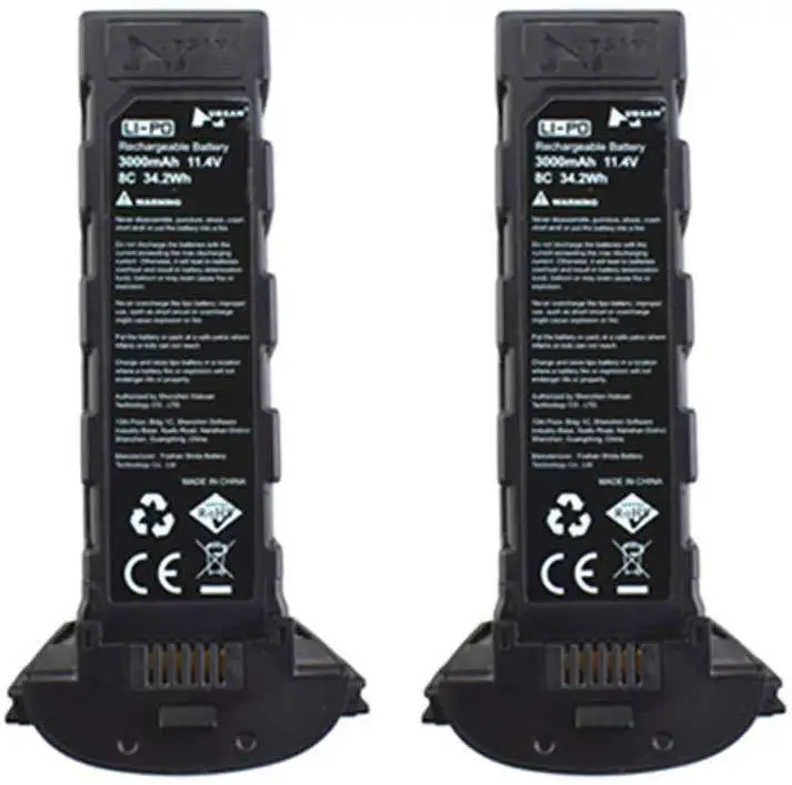 

LeadingStar 2Pcs 11.4V 3000mah Lithium Battery for Hubsan H117S Zino Pro Brushless Four-axis Aircraft Drone