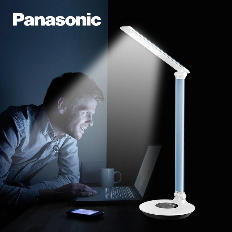 Panasonic настольная лампа Студенческая Светодиодная лампа для чтения бесступенчатая лампа с регулировкой Гибкая Современная Офисная домашняя настольная лампа