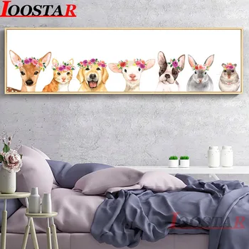 

Extra long Diy 5d diamond painting cartoon animal round diamond mosaic home decoration handmade embroidery pattern embroidery