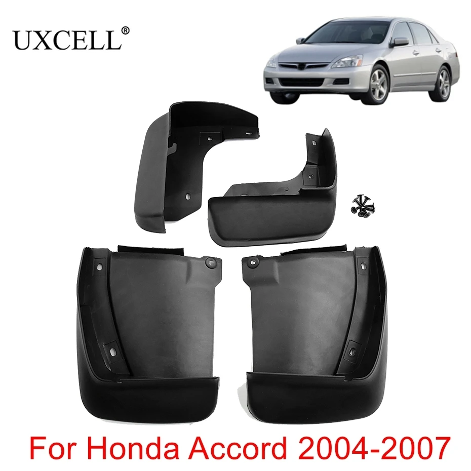 

Uxcell 4PCS Black Plastic Mudguards Splash Guards Car Front Rear Fender Mud Flaps Set For Honda Accord Fit Civic Odyssey