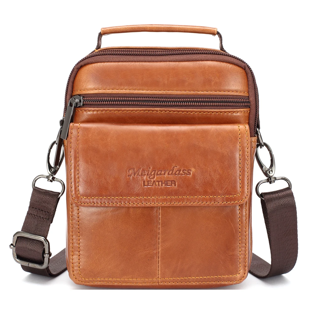 Genuine Leather Shoulder Bag Mens Handbag Cowhide Messenger Bag Briefcase G12