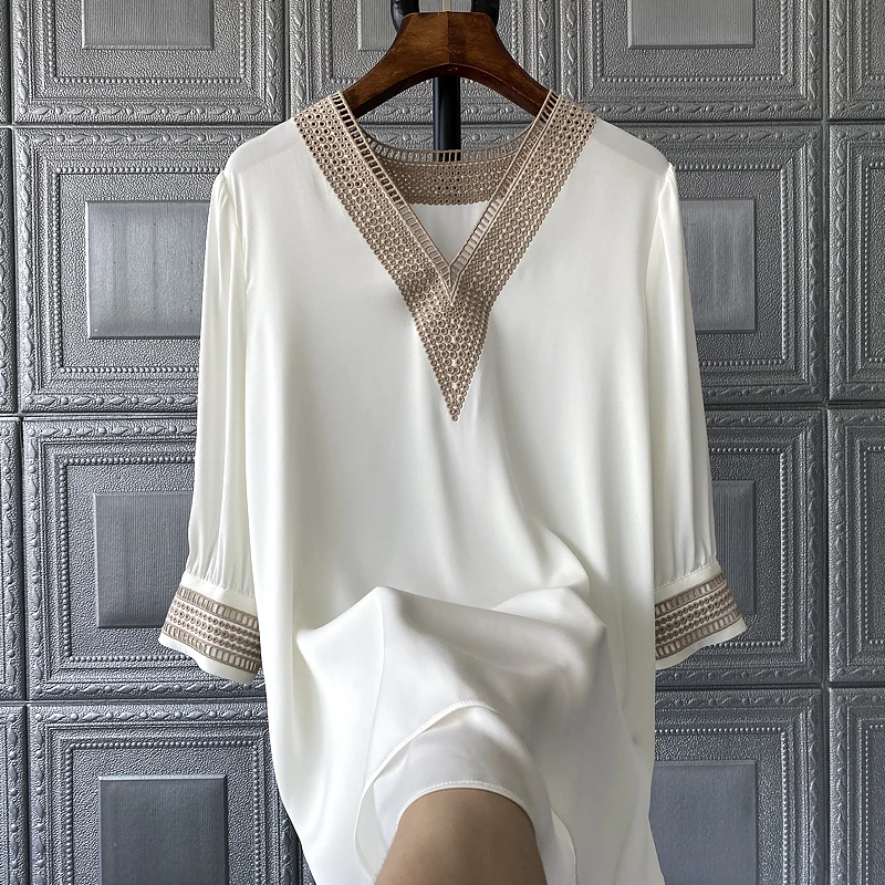 2020 Summer New Fashion Printed Silk Top Women's