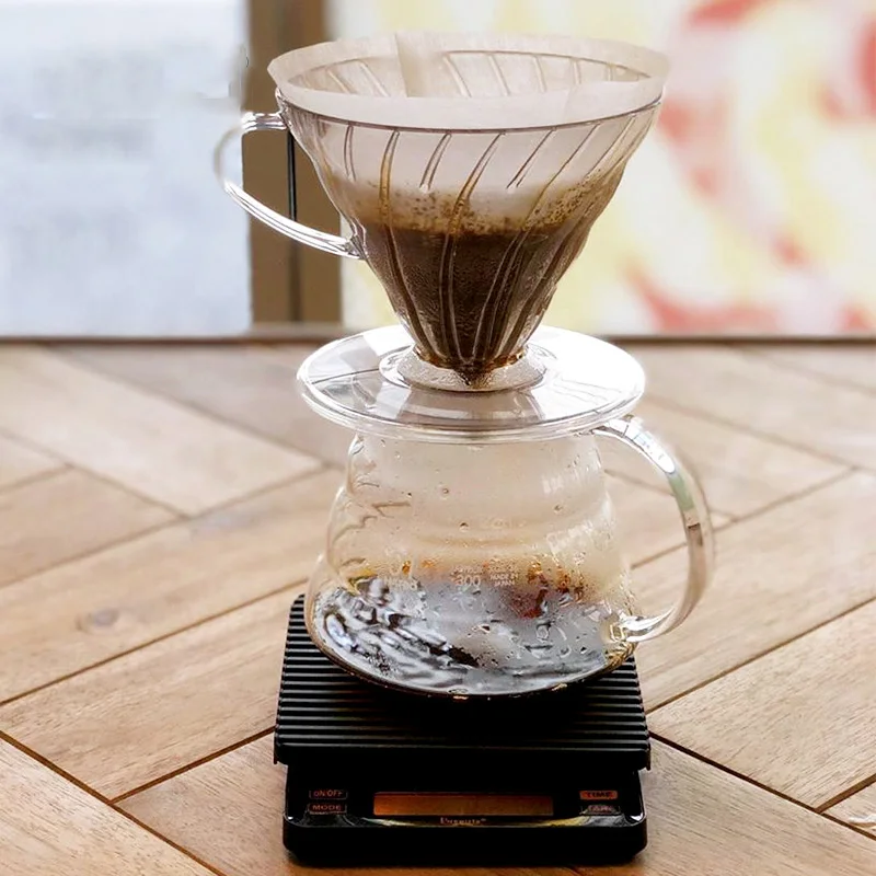 Японский бумажный фильтр для кофе еффп Hario V60 02 100 штук в пакете не использовать
