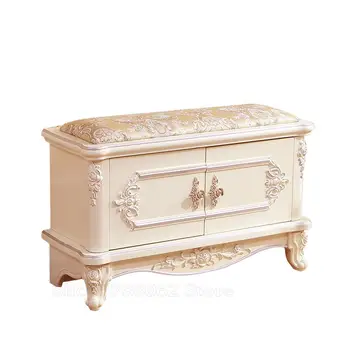 

European multi-function shoe bench Shoe cabinet shoes storage storage stool living room soft bag small sitting stool
