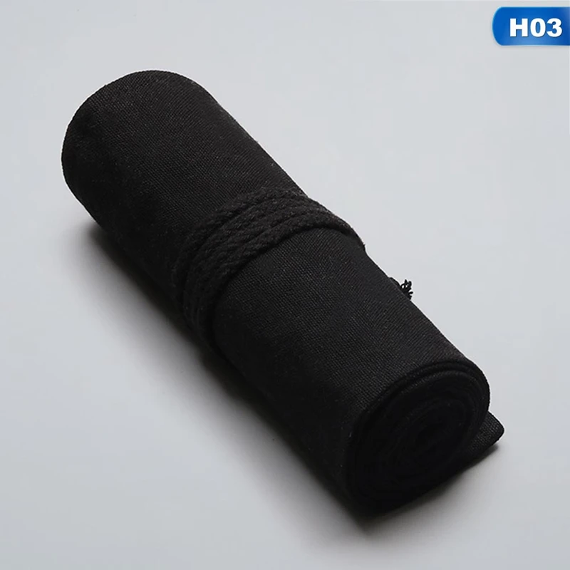 H03 Рулон карандашей сумка цветные карандаши Чехол Держатель обертывание рулон канцелярские принадлежности с мультяшным принтом художественные принадлежности - Цвет: H03