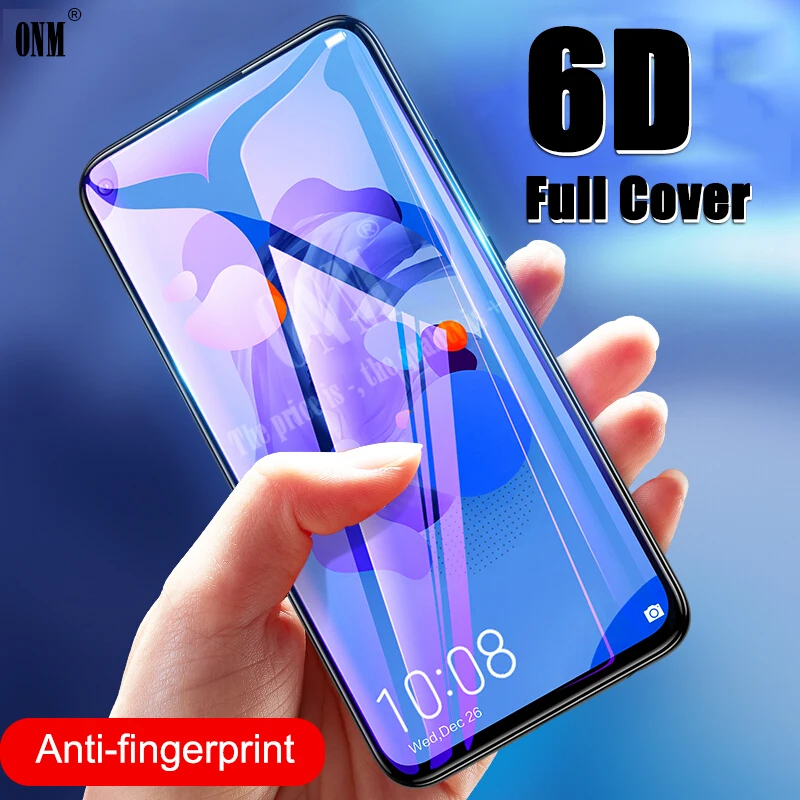 6D закаленное стекло для Huawei Y9 Prime P Smart Z Y7 Y6 Y5 Pro 2019 полное покрытие изогнутая