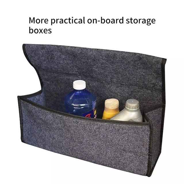Large Anti Slip Compartment Boot Storage Organizer Tool Car Storage Bag Car Trunk Organizer Soft Felt