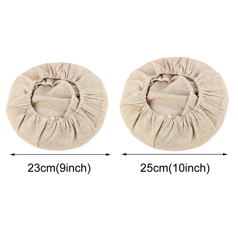 Fermentation Basket Kitchen Tool 6 Pieces 9/10 Inch Oval/Round Bread Fermentation Basket Cloth Lining Dough Basket Cover Fermentation Cloth For Cake