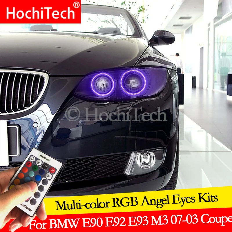 

Для BMW 3 серии E90 E92 E93 M3 2007-2013 купе Противотуманные фары светильник DRL Ангельские глазки светодиодный с несколькими цветами RGB цвет головной светильник Halo Кольцо Комплект