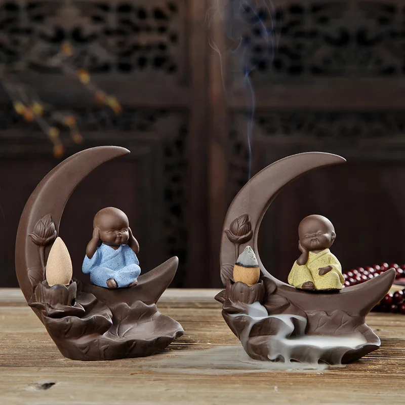 Incenso Queimador Holder Factory Direct Sales Of Ceramic Backflow Burner Jingyue4 Not Small Monk Household Craft Ornaments