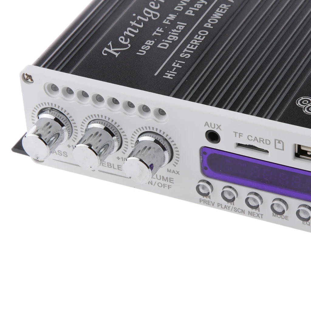 Kentiger HY-V10 Car Motorcycle Hi-Fi 2CH Stereo Amplifier Bluetooth for iPod TF FM DVD