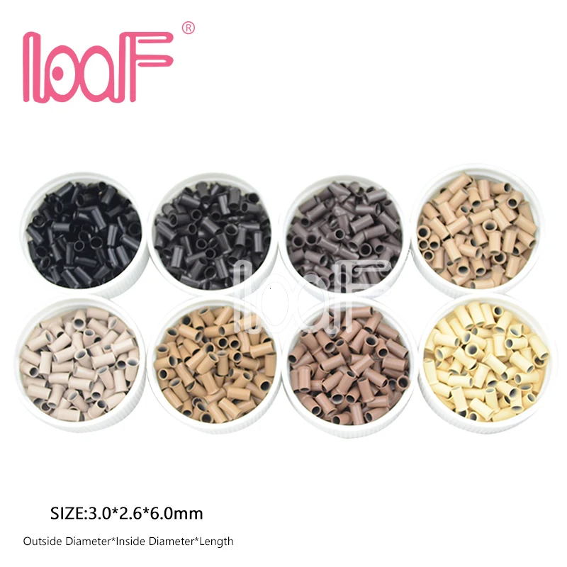 Палочки для наращивания человеческих волос LOOF 1000*3 0*2 6 мм медные микро-кольца