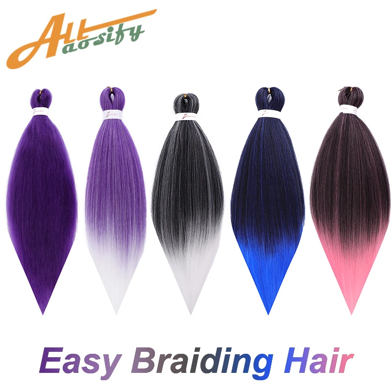 

Allaosify EZ Braid Hair 100g Braid Hair Easy Braiding Hair Extensions Jumbo Braids For Women Ombre Color Jumbo Braids