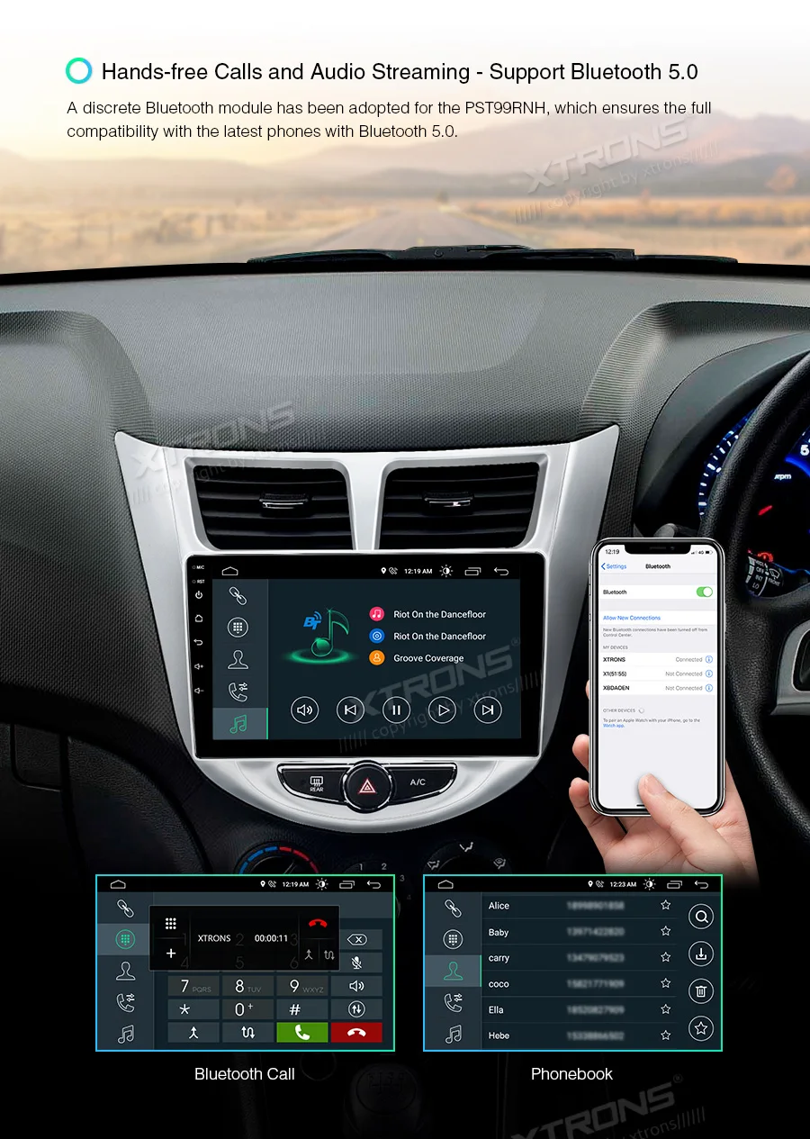 XTRONS " ips Android 9,0 DSP gps Мультимедиа стерео радио плеер для hyundai i25 i 25 Verna Solaris Accent Grand Avega без DVD