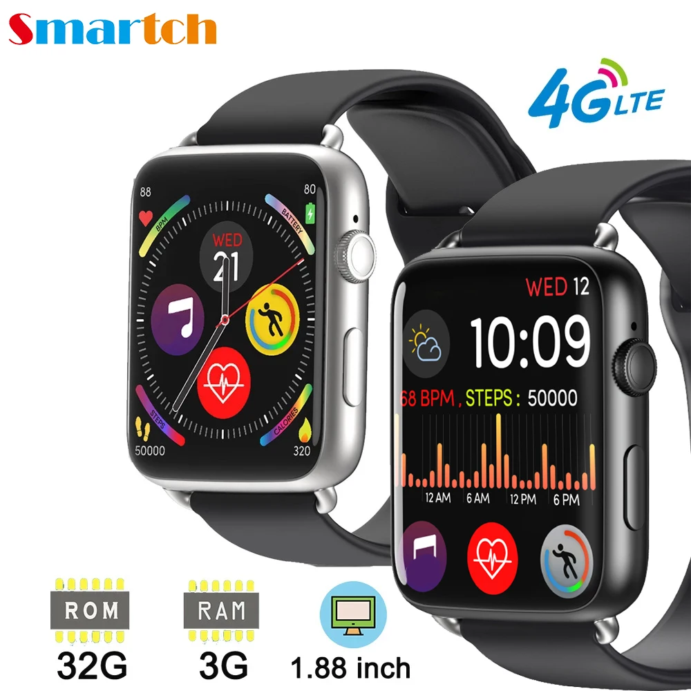 

DM20 Smart Watch 4G LTE Android 7.1 Smartwatch 3GB/32GB MTK6739 Quad Core Watch Phone 1.88" IPS WIFI GPS IP67 Waterproof Camera