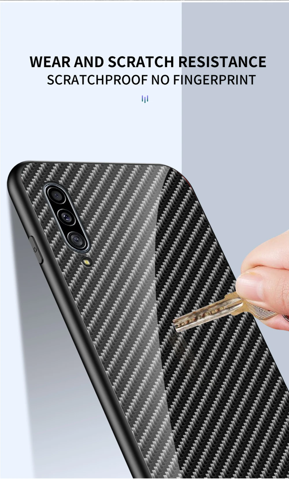 Для samsung A80 чехол для телефона Роскошный чехол из углеродного волокна из закаленного стекла для samsung Galaxy A 90 градиентный витражный чехол для телефона