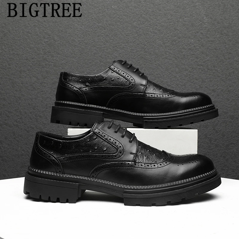 

Italian Men Wedding Dress Shoes Brogue Shoes Men Formal Business Evening Dress Luxury Brand Mens Office Shoes Leather Ayakkabi