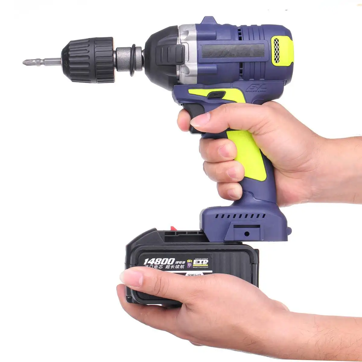 

14800mAh Brushless Electric Wrench Impact Drill Cordless Power Tools LED Light Li-on Battery Rechargeable Electric Wrench Tools