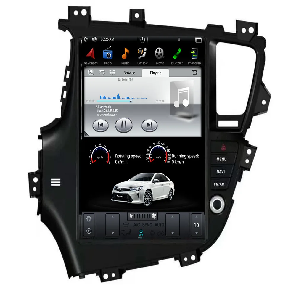 Excellent 2 DIN Tesla Style Car radio Android 9.0 for Kia Optima K5 GPS Multimedia Bluetooth Radio WIFI 4G Stereo AUX HD 13" Touch Screen 3