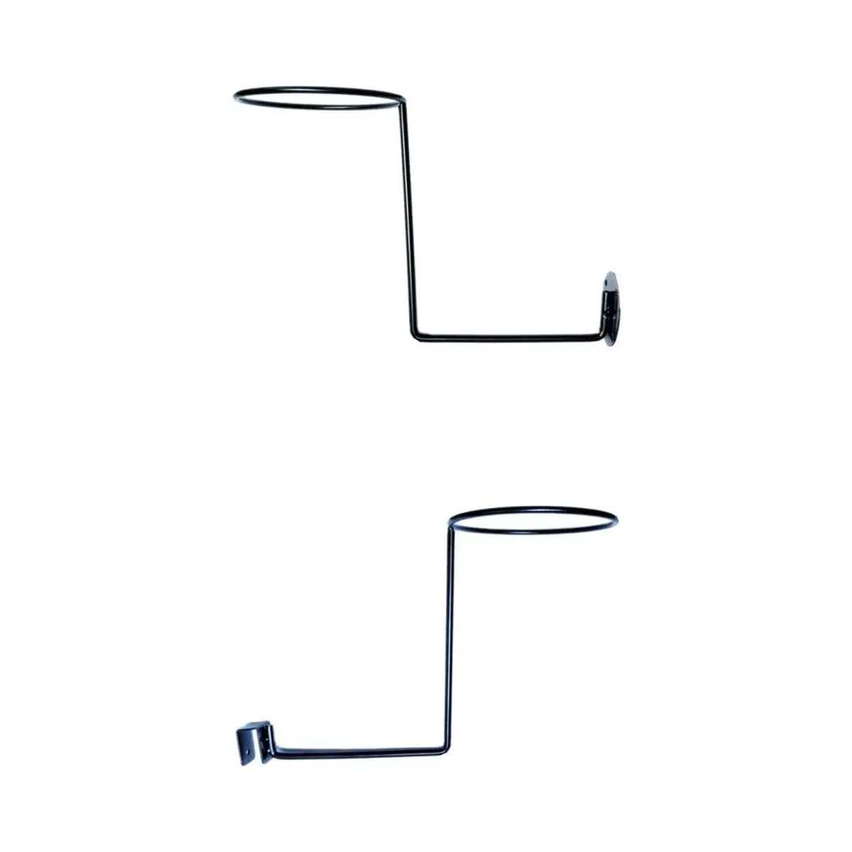 2pcs Motorcycle Motorbike Wall Mount Helmet Holder Hanger Rack Jacket Hook Black