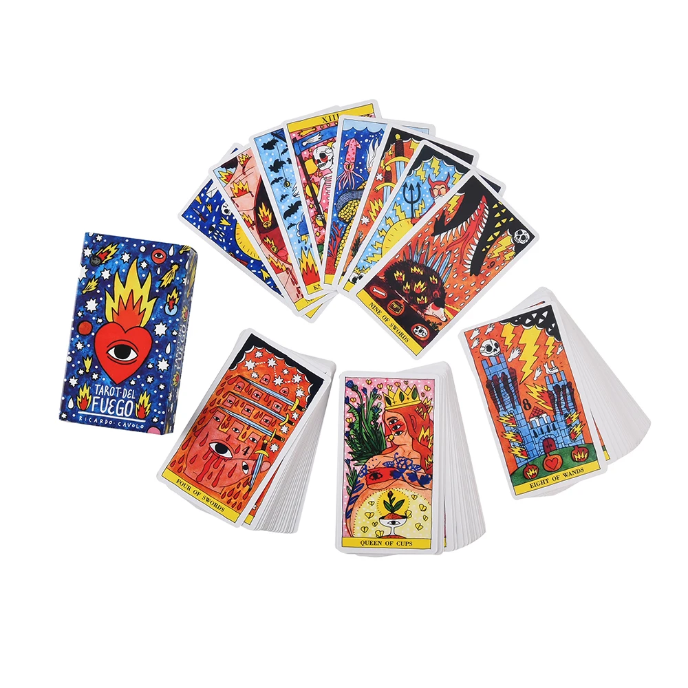 Tarot Del Fuego Cards Game English Tarot Deck Table Card Board Games For Party Playing Tarot Cards Entertainment Family Game Tarot Del Fuego Cards Game English Tarot Deck Table Card Board Games For Party Playing Tarot Cards Entertainment Family Game