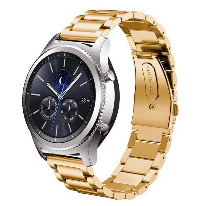 Ремешок 20 мм/22 мм для Samsung Gear S2/S3 ремешок из нержавеющей стали быстросъемные