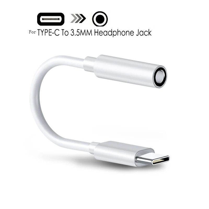 

USB C Type-C To 3.5mm Earphone Adapter For Xiaomi 6 Mi6 8 9 Letv 2 Pro 2 Max2 Jack Earphone Adapter Aux Cable Splitter adaptador